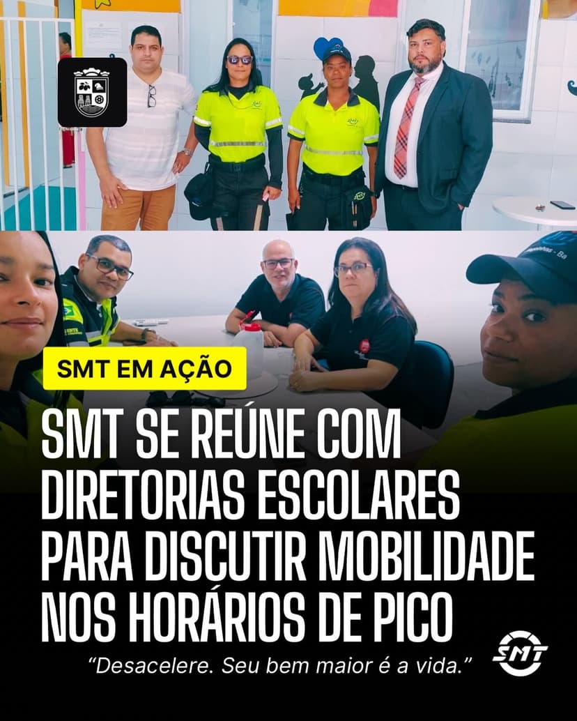 Imagem referente à notícia SMT SE REÚNE COM DIRETORIAS ESCOLARES PARA DISCUTIR MOBILIDADE NOS HORÁRIOS DE PICO