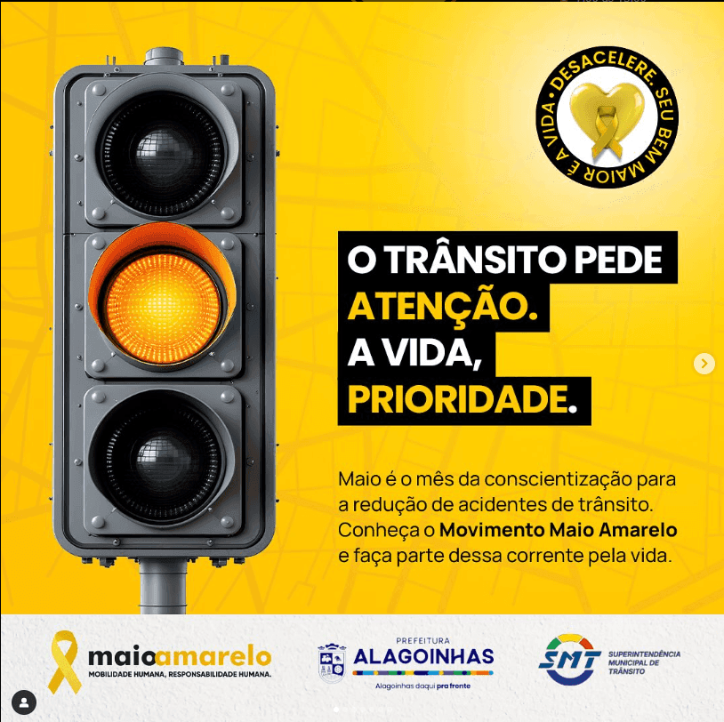 Imagem da campanha do maio amarelo 2025